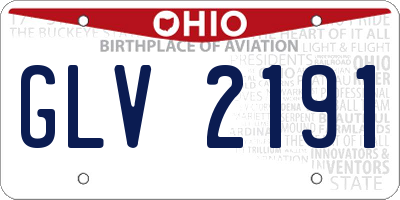 OH license plate GLV2191
