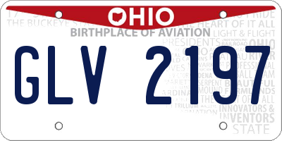 OH license plate GLV2197