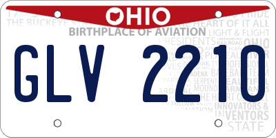 OH license plate GLV2210