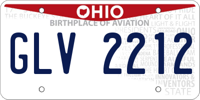 OH license plate GLV2212