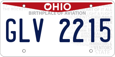 OH license plate GLV2215