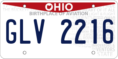 OH license plate GLV2216