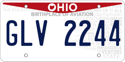 OH license plate GLV2244