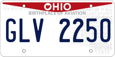 OH license plate GLV2250
