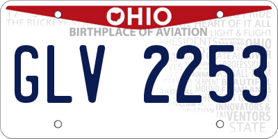 OH license plate GLV2253