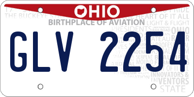 OH license plate GLV2254
