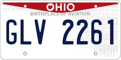 OH license plate GLV2261