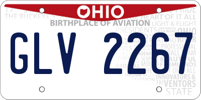OH license plate GLV2267