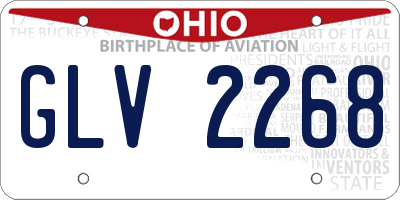 OH license plate GLV2268