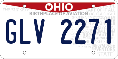 OH license plate GLV2271