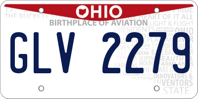 OH license plate GLV2279