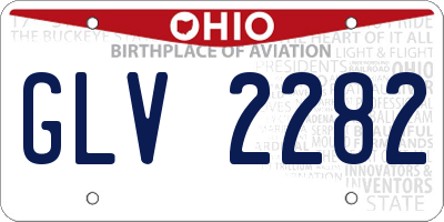OH license plate GLV2282
