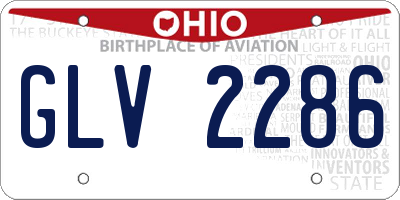 OH license plate GLV2286