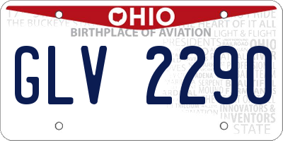 OH license plate GLV2290