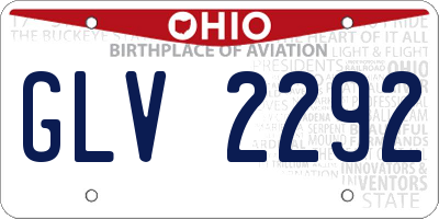 OH license plate GLV2292