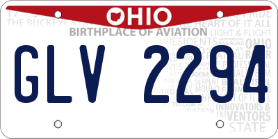 OH license plate GLV2294