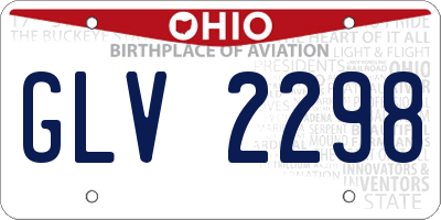OH license plate GLV2298