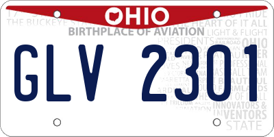 OH license plate GLV2301