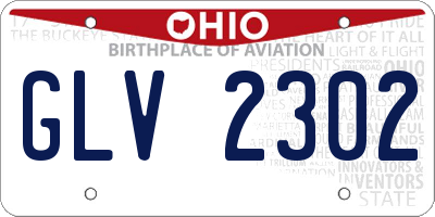 OH license plate GLV2302