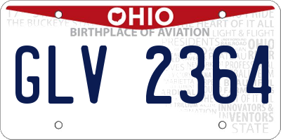 OH license plate GLV2364