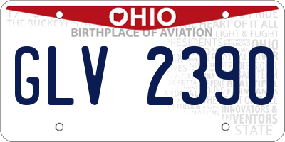 OH license plate GLV2390