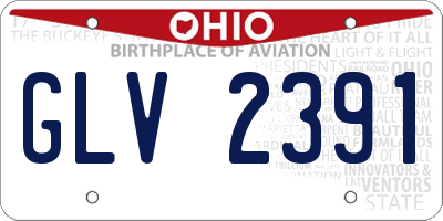OH license plate GLV2391