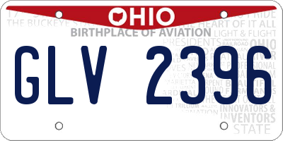 OH license plate GLV2396