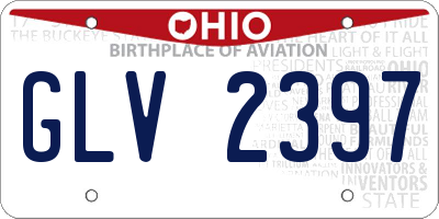 OH license plate GLV2397