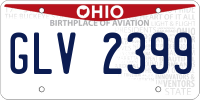 OH license plate GLV2399
