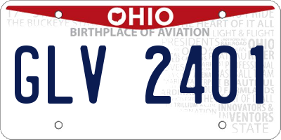 OH license plate GLV2401
