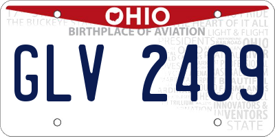 OH license plate GLV2409
