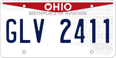 OH license plate GLV2411