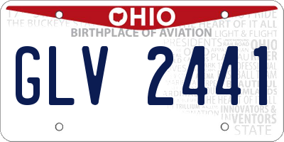 OH license plate GLV2441
