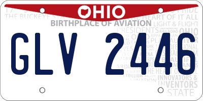 OH license plate GLV2446