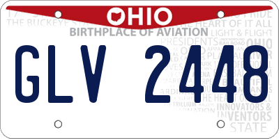 OH license plate GLV2448