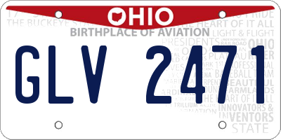 OH license plate GLV2471