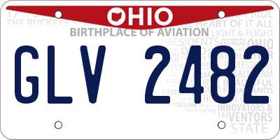 OH license plate GLV2482