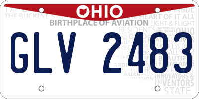 OH license plate GLV2483