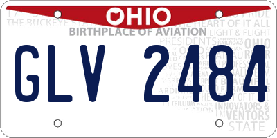 OH license plate GLV2484
