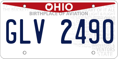 OH license plate GLV2490