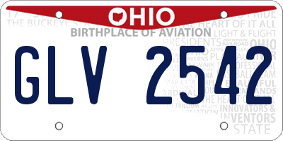 OH license plate GLV2542