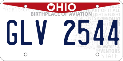 OH license plate GLV2544
