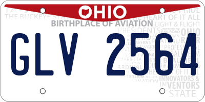 OH license plate GLV2564