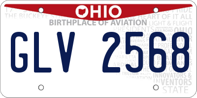 OH license plate GLV2568