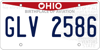 OH license plate GLV2586
