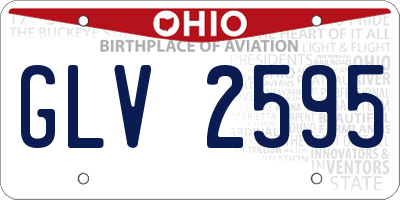 OH license plate GLV2595