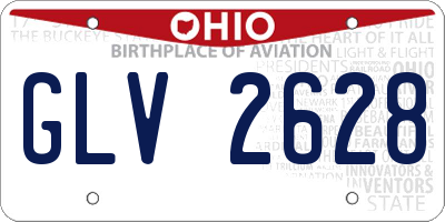OH license plate GLV2628