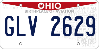 OH license plate GLV2629