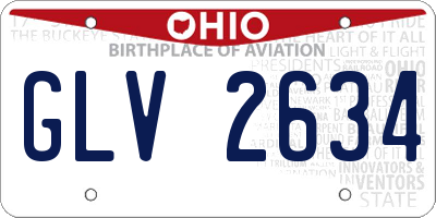 OH license plate GLV2634