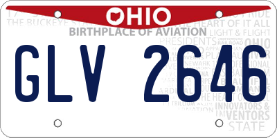 OH license plate GLV2646